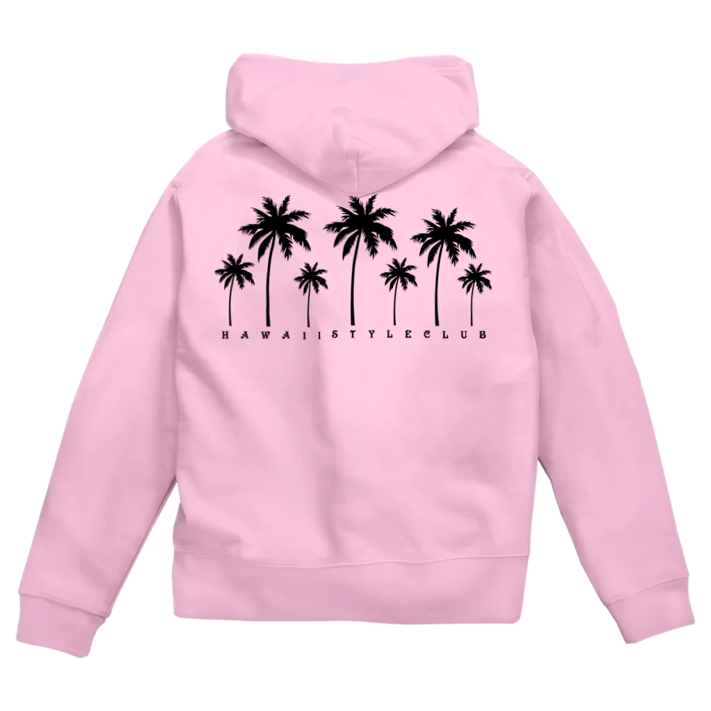 ハワイスタイルクラブの〔Back Print〕 Palm tree ジップパーカー