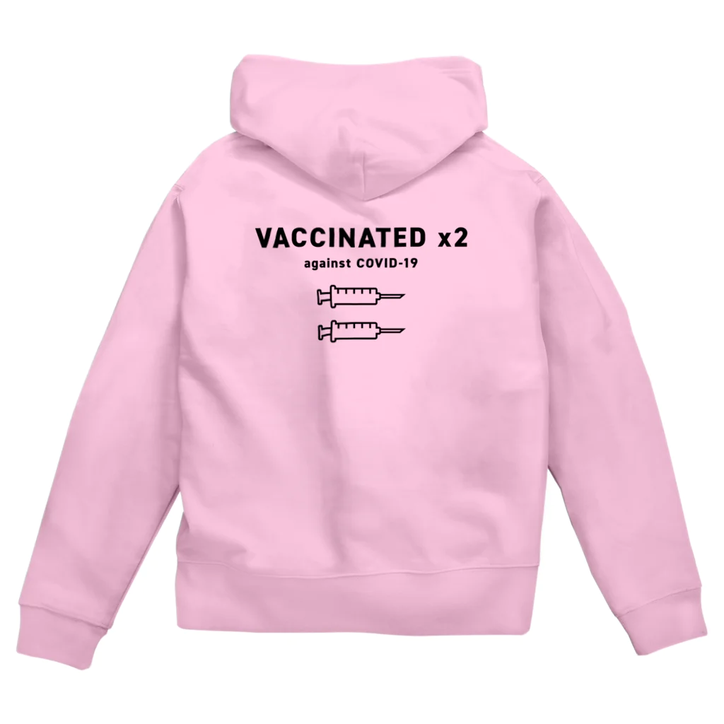 youichirouのワクチン接種済(VACCINATED 2回接種済み) ジップパーカー