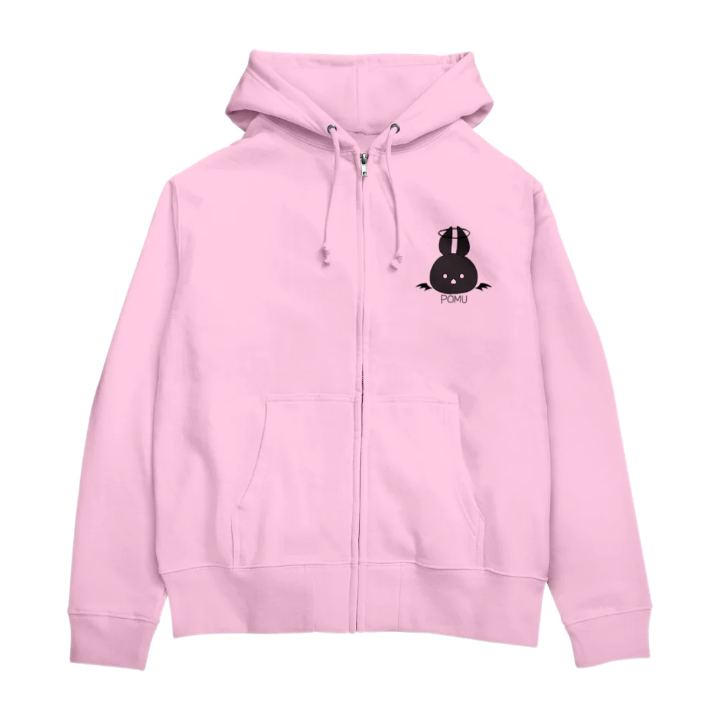 MochiMochi SHOPのリトルデビルぽむちゃん（head） Zip Hoodie