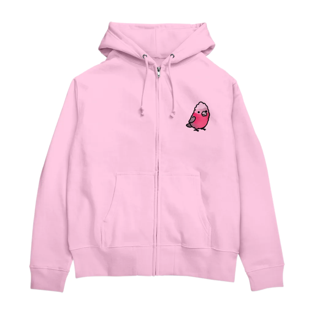 Cody the Lovebirdの（両面）Chubby Bird モモイロインコ　アイスクリーム屋さん Zip Hoodie