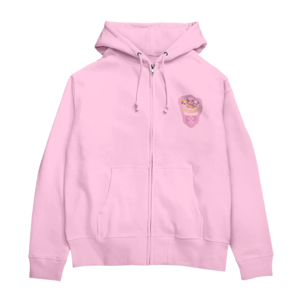 🎀りぼんぱ～ら～🎀のぱんだクレープ Zip Hoodie