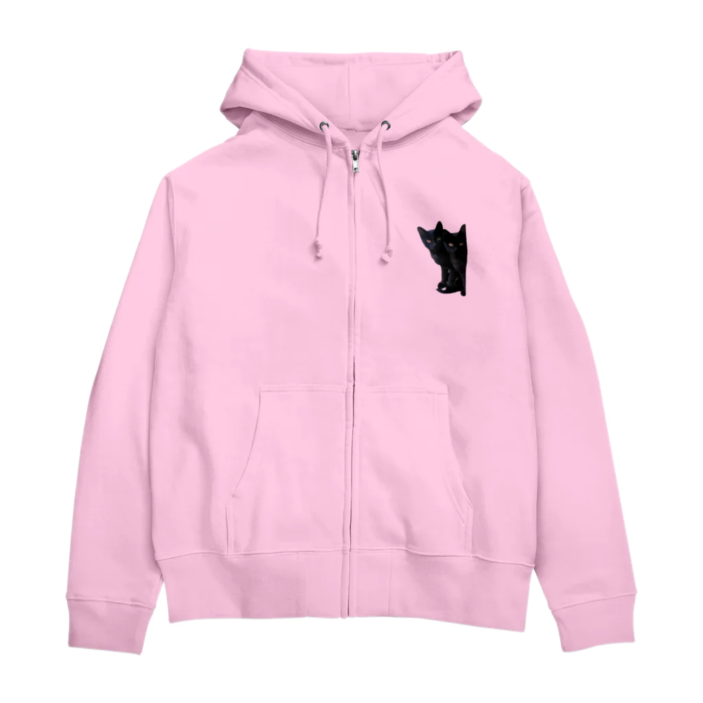 ちばっちょ【ち畳工房&猫ねこパラダイス】の黒猫は見た Zip Hoodie