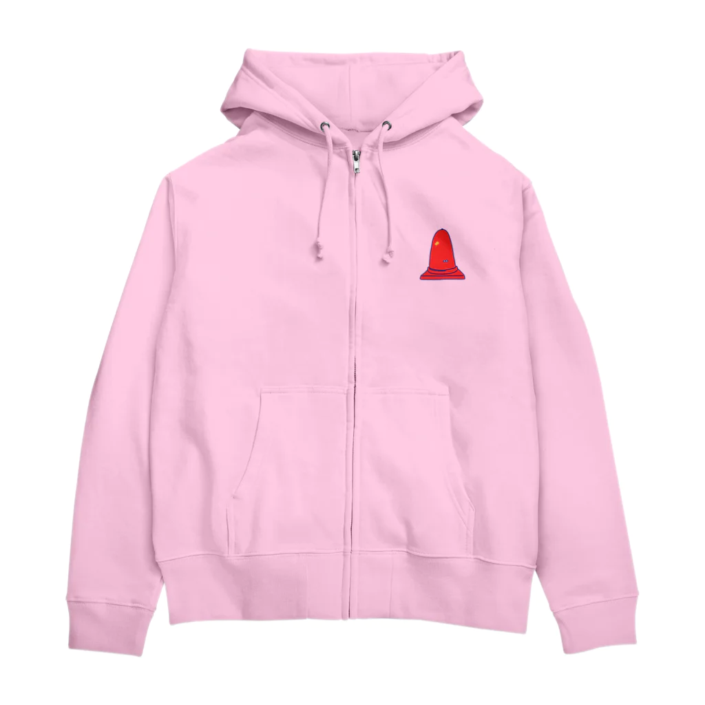 うらめし屋　のカラーコーンの安全ちゃん Zip Hoodie