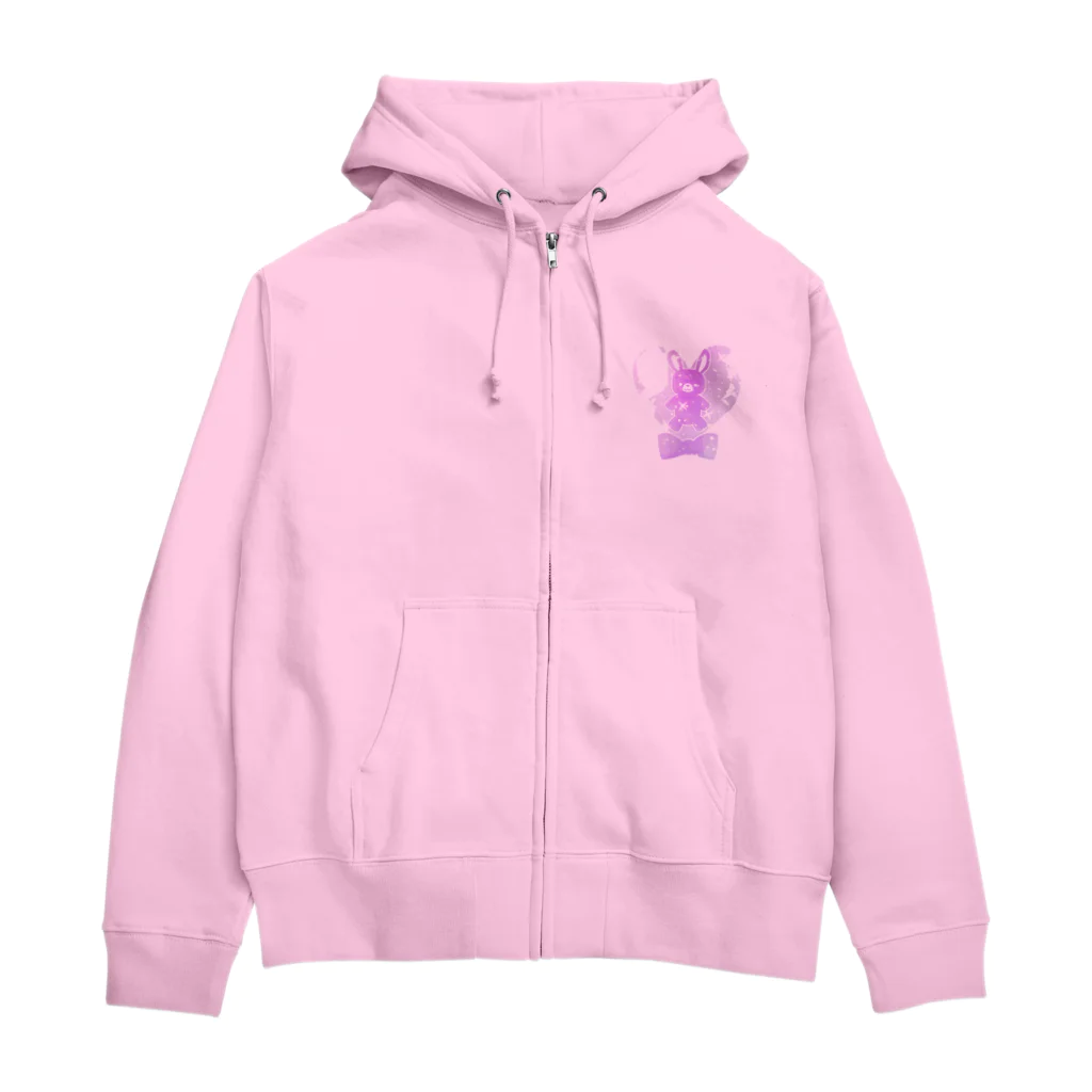 かわいいもののおみせ　いそぎんちゃくのゆめかわうさぎハート Zip Hoodie