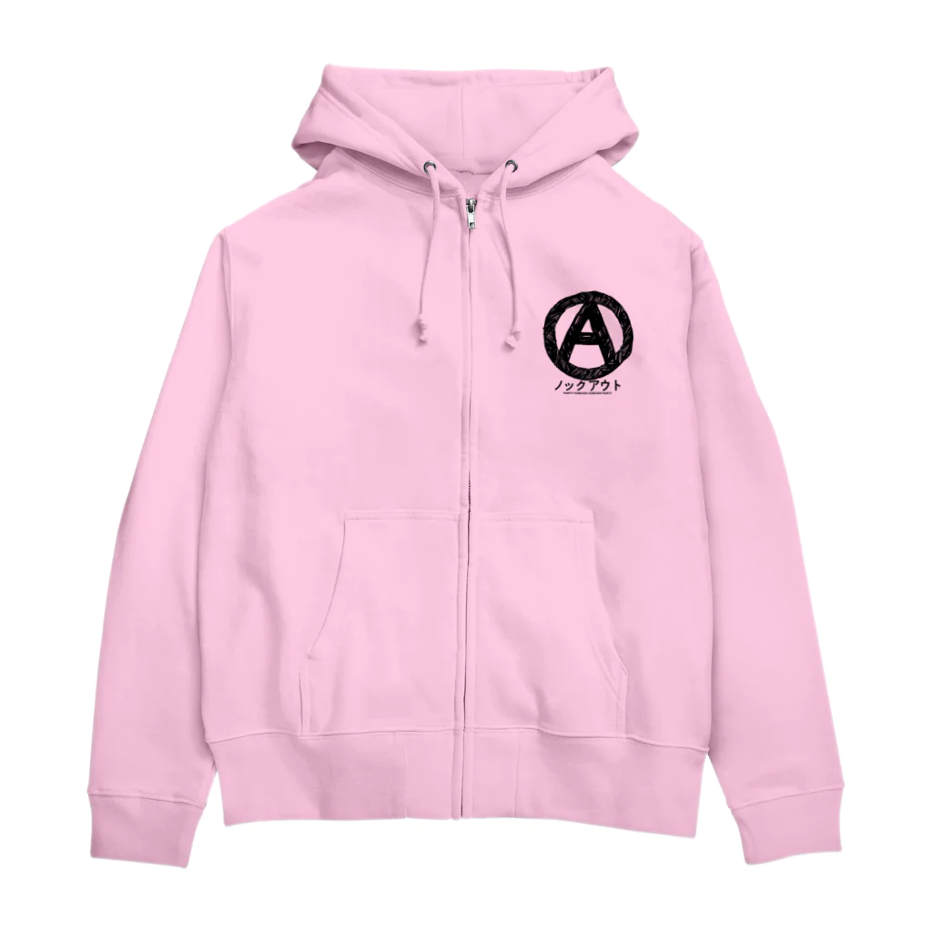 KNOCKOUTJROCKのノックアウト Anarchy mark Zip Hoodie