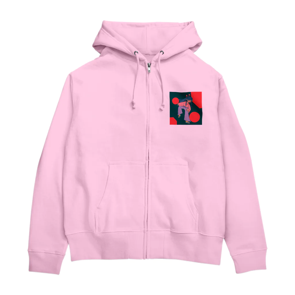 ヤサイニンニクアブラカラメマシマシにゅんぺいの戦闘巫女・ヤマト Zip Hoodie