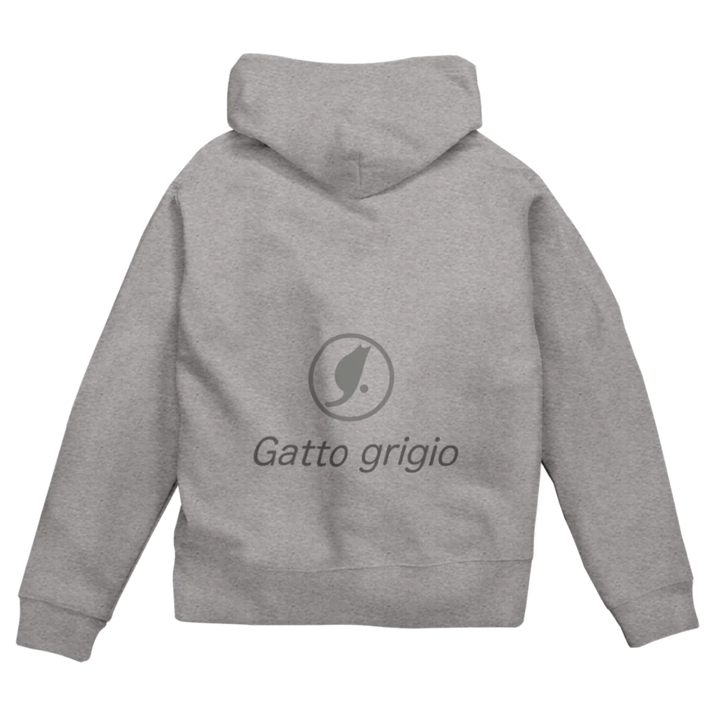 Gatto grigio ガット グリージョのGatto grigioマーク ジップパーカー