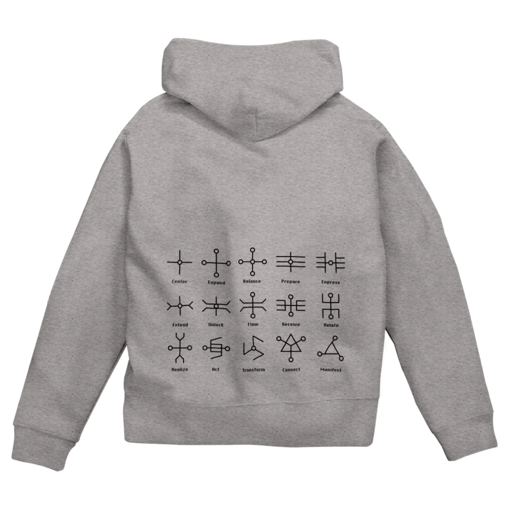 metao dzn【メタヲデザイン】の神聖回路　Sacred Circuitry（bk） Zip Hoodie