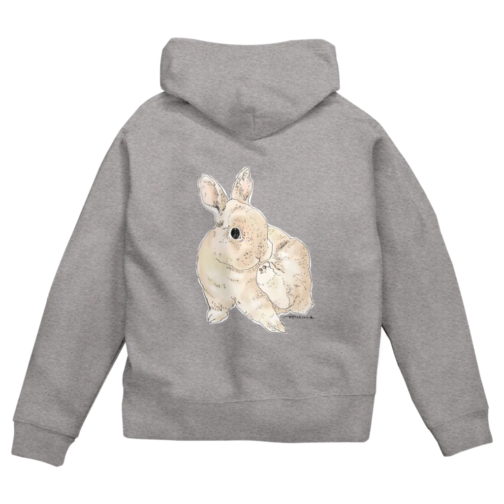 ヒラノマキコの2015.2月のうさぎ Zip Hoodie