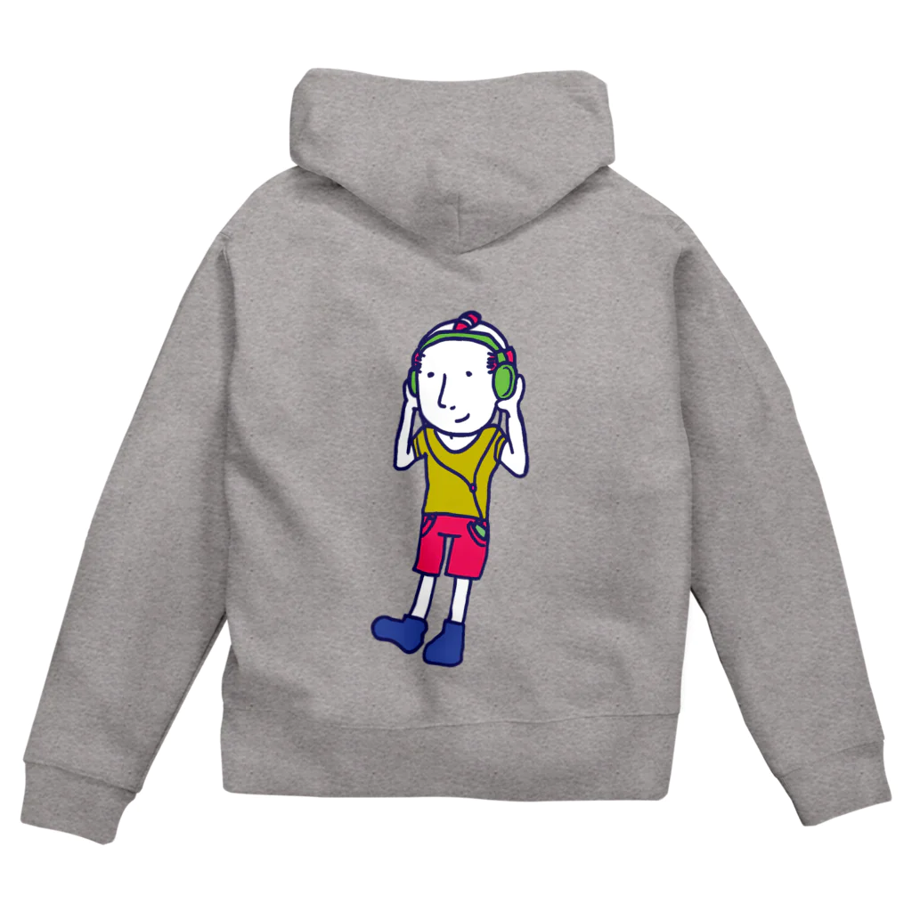 Oedo CollectionのHeadphones Boy／濃色ジップパーカー Zip Hoodie