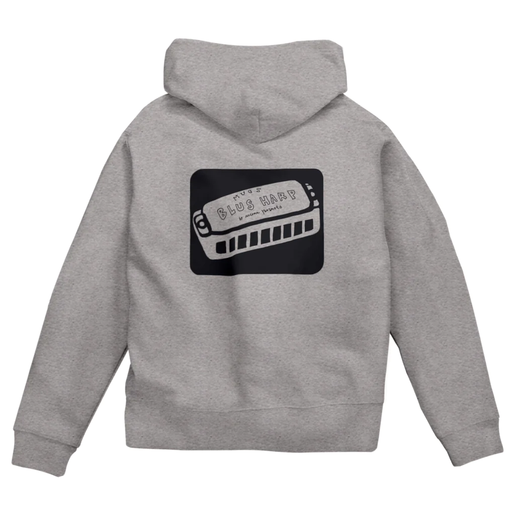 mugsのブルース・ハープ Zip Hoodie