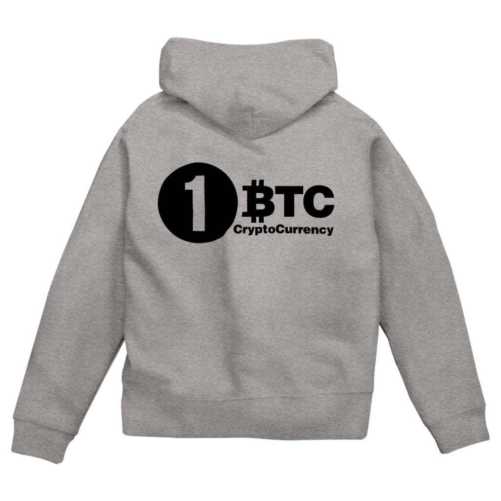 10BTCの1BTC(Black-Logo) ジップパーカー