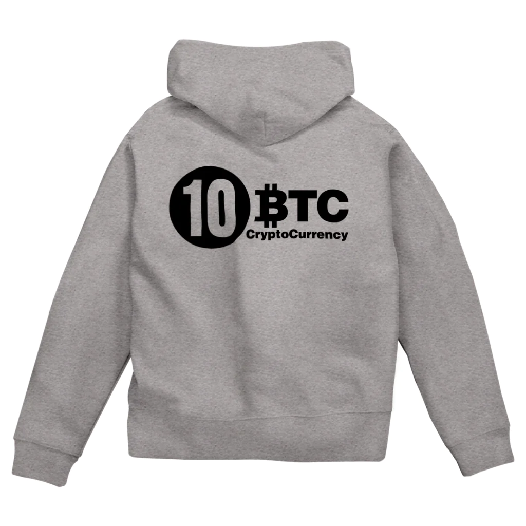 10BTCの10BTC(Black-Logo) ジップパーカー