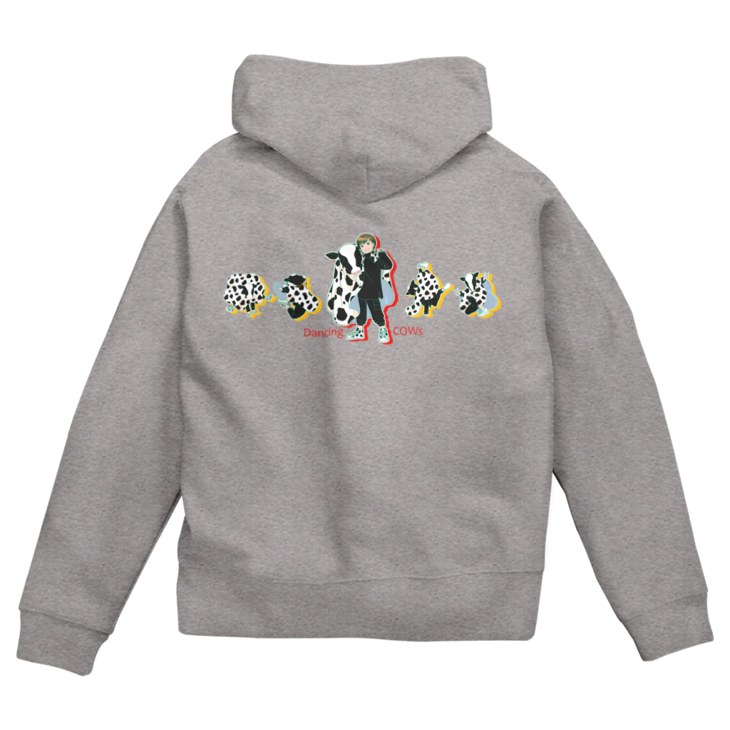 Pretty! showcase@SUZURI/まつもとめいこのDancing COWs Zip Hoodie