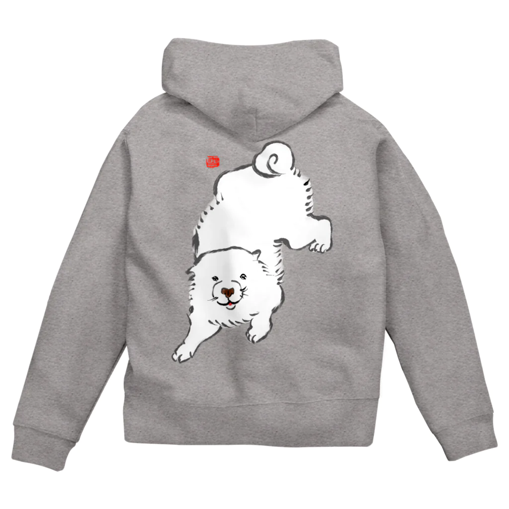 ふくふく商店の長沢芦雪の「あの犬」シリーズ Zip Hoodie