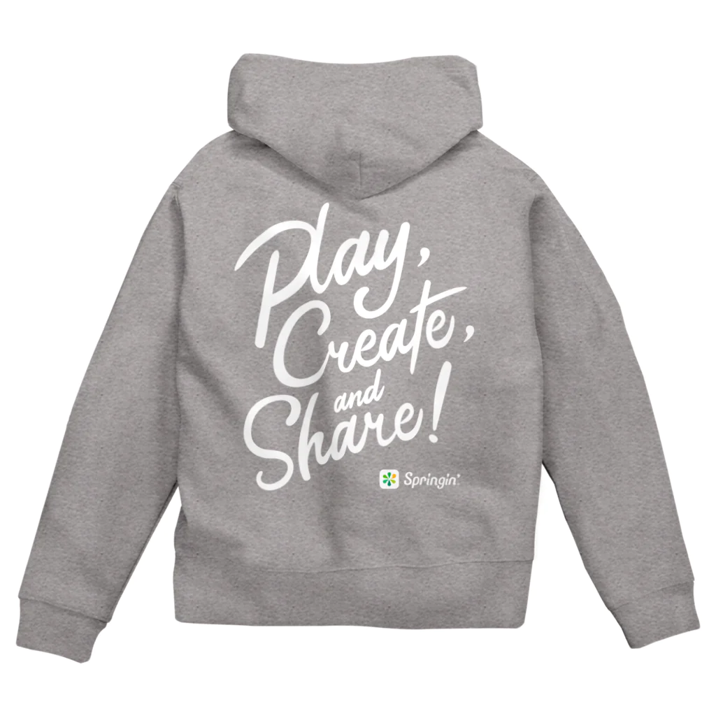 Springin’®オフィシャルショップのSpringin’ 「Play, Create, and Share!」 ジップパーカー