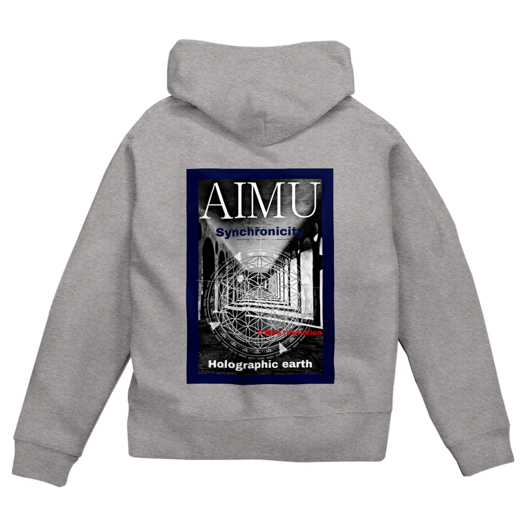 Aimurist のAIMU 誌　Holographic earth Zip Hoodie