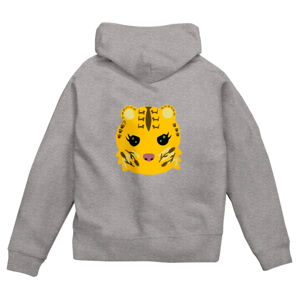 CHOSANAの猫柄の虎 Zip Hoodie