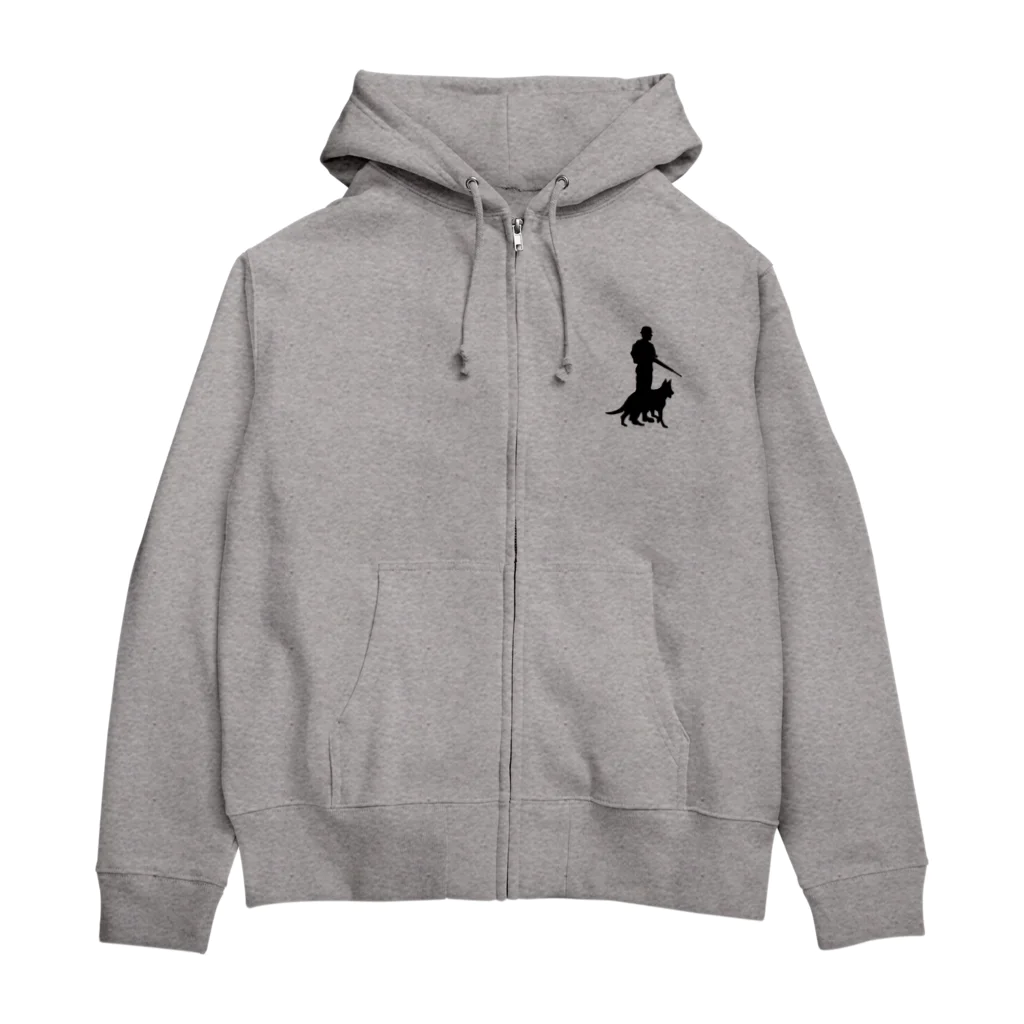 犬銃屋のI'll Protect you -君を守る- Zip Hoodie