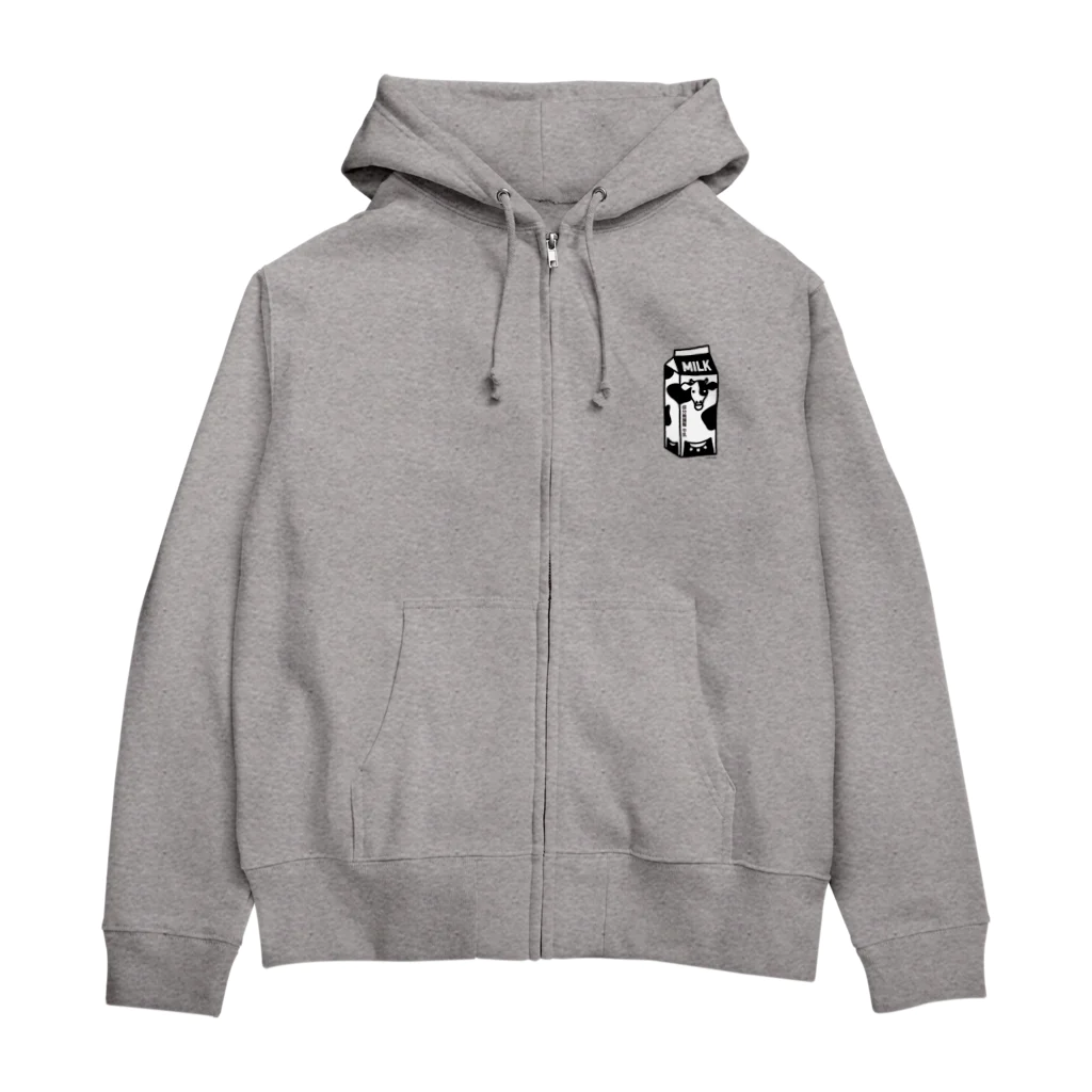 かめつるの牛乳パック01 Zip Hoodie