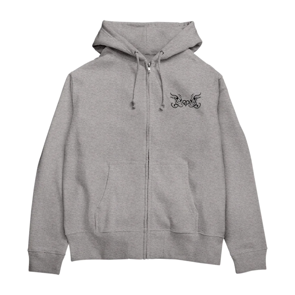 紫胡蝶の心の翼　Bk（ワンポイント）2 Zip Hoodie