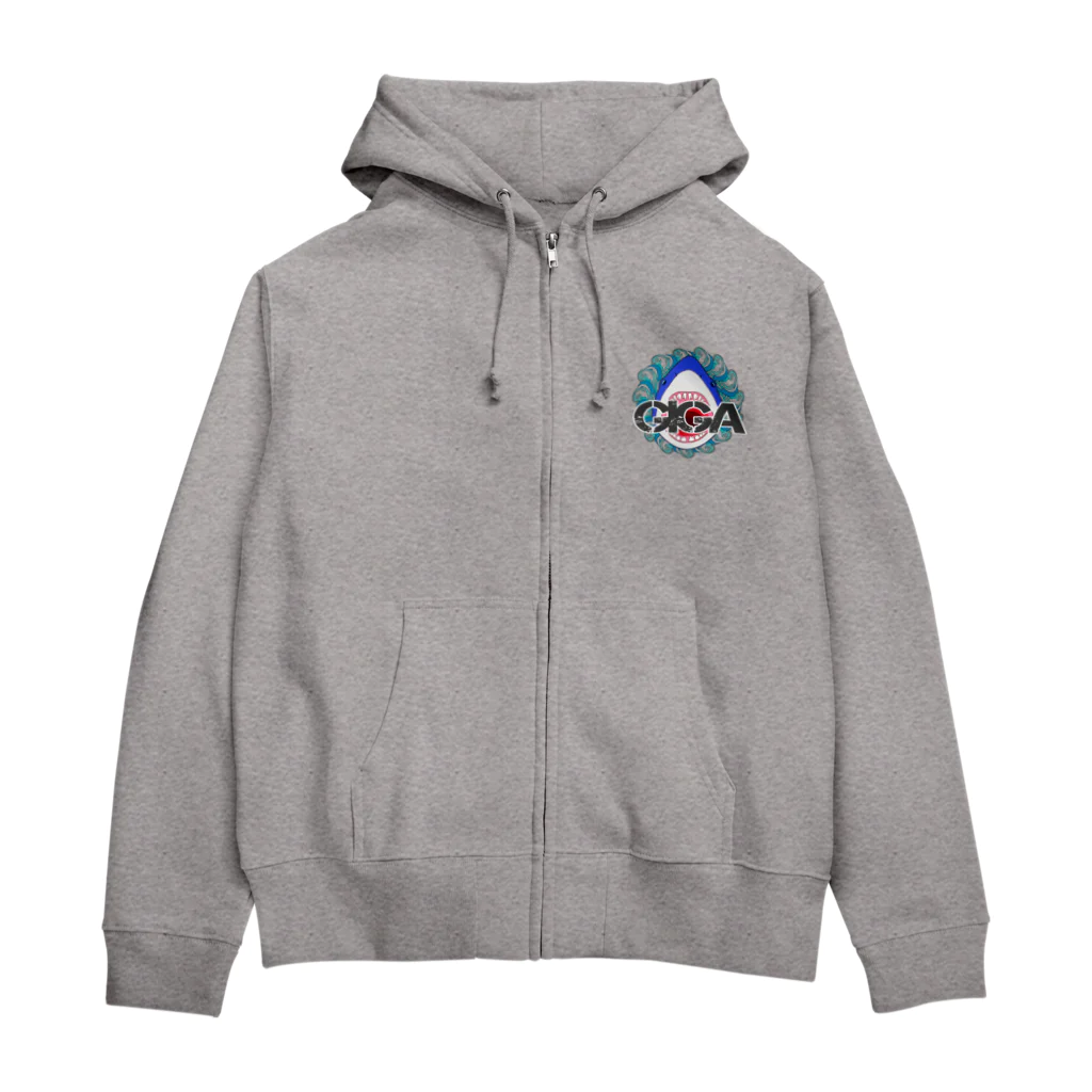 LalaHangeulのぎがばいと 鮫デザイン Zip Hoodie