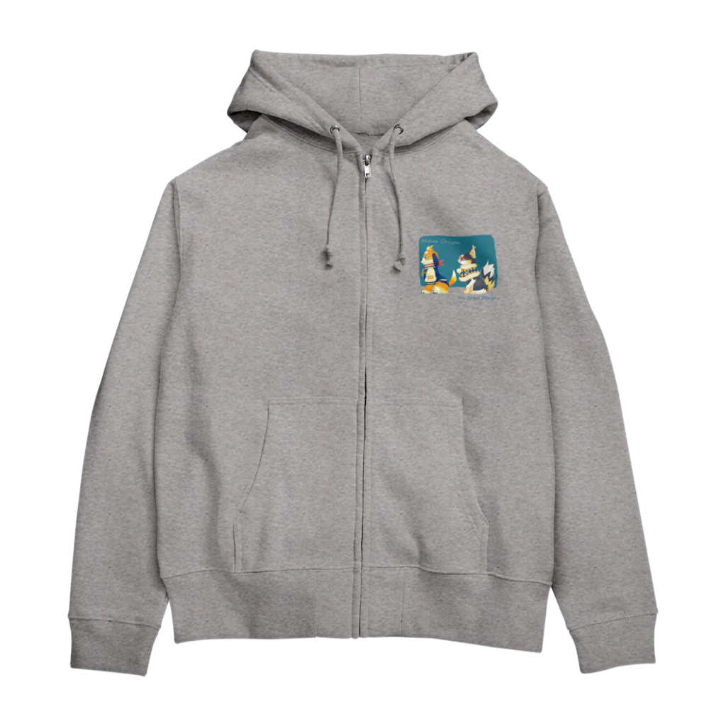 まーくん🐕ちーやん🐈のまーちーの5周年記念ウェア Zip Hoodie