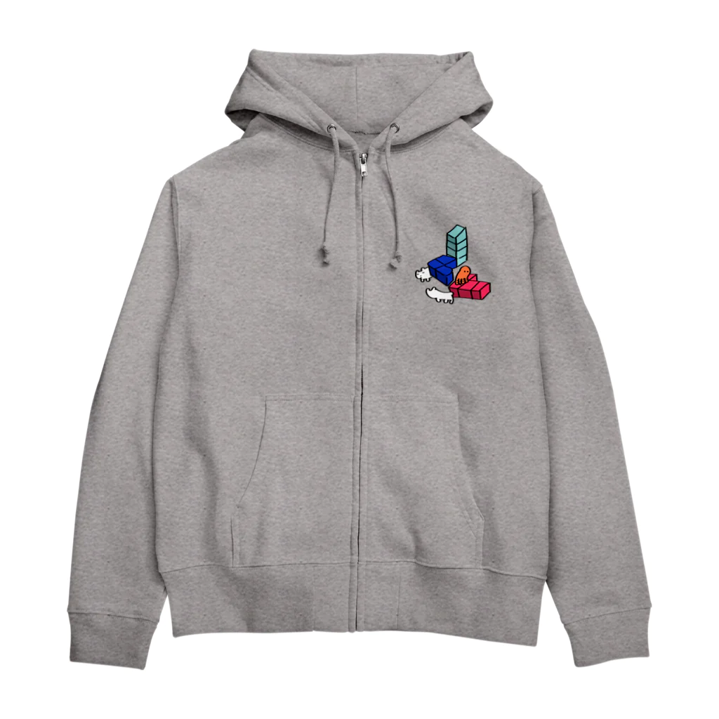 どんぶらのテトリミノ周辺 Zip Hoodie