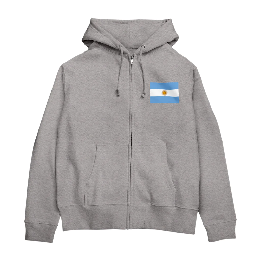 お絵かき屋さんのアルゼンチンの国旗 Zip Hoodie