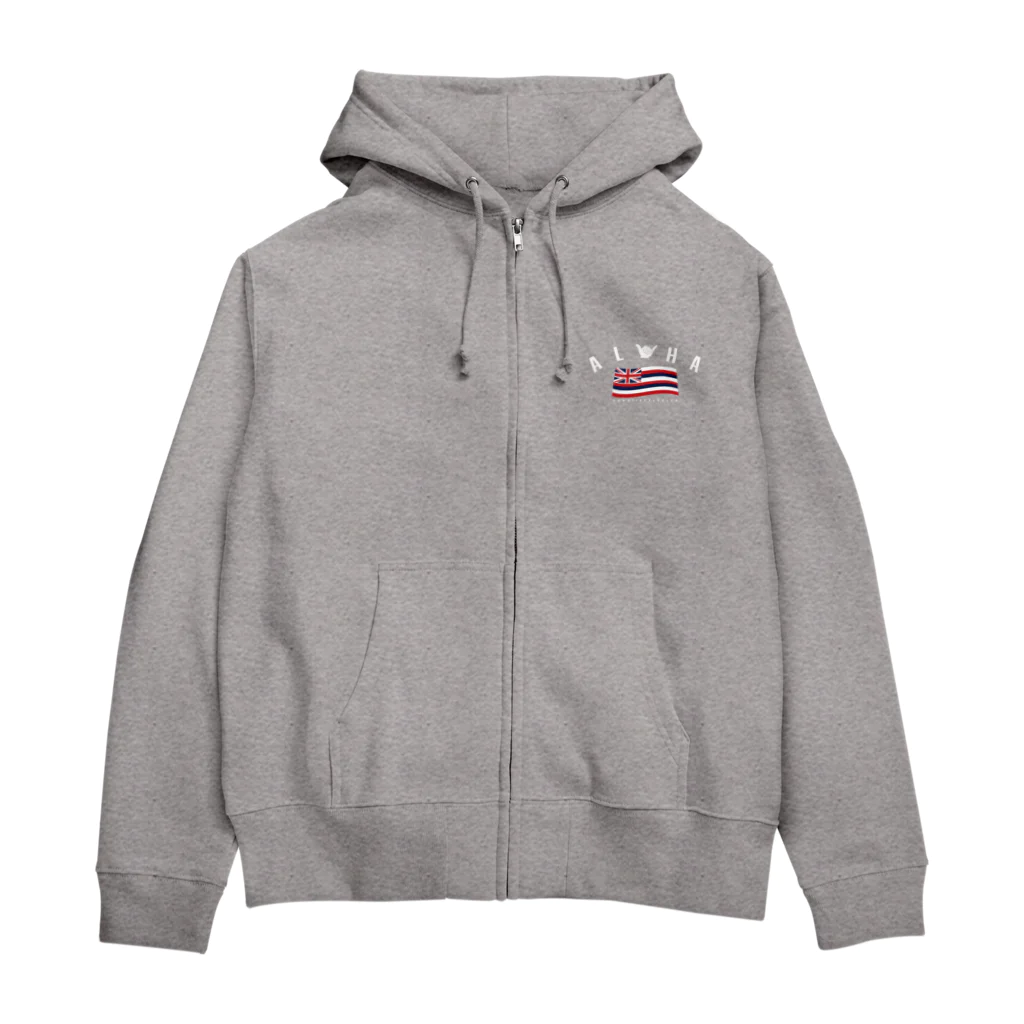 ハワイスタイルクラブの〔Back Print〕Aloha Flag Zip Hoodie