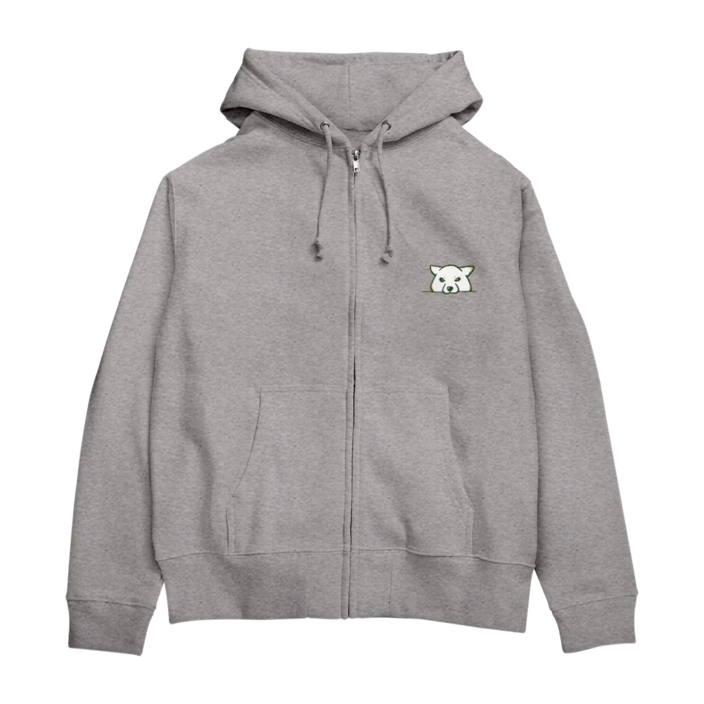 真希ナルセ（マキナル）のあごのせ柴（白柴） Zip Hoodie