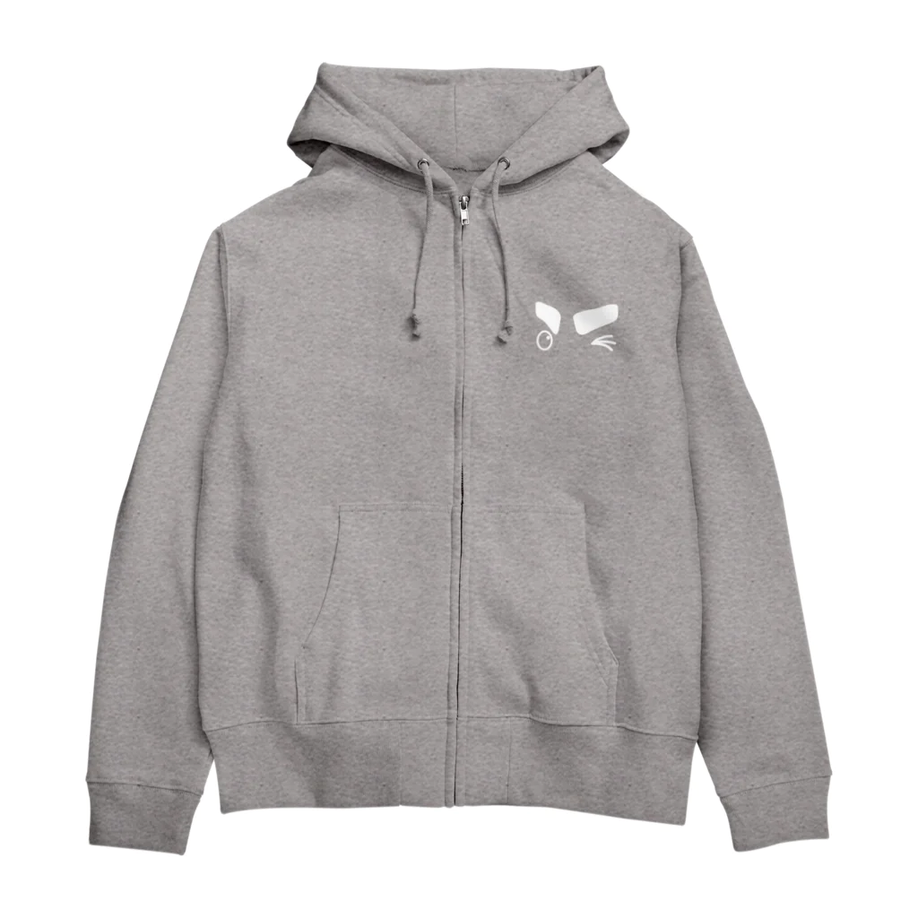 茶番亭かわし屋の#シャチくん ウィンク（ワンポインツッ）  Zip Hoodie