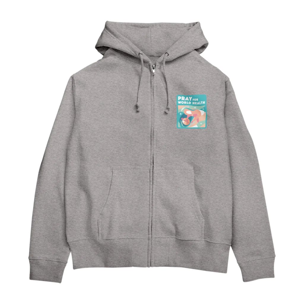 manaBeeの眠り・世界の健康 Zip Hoodie