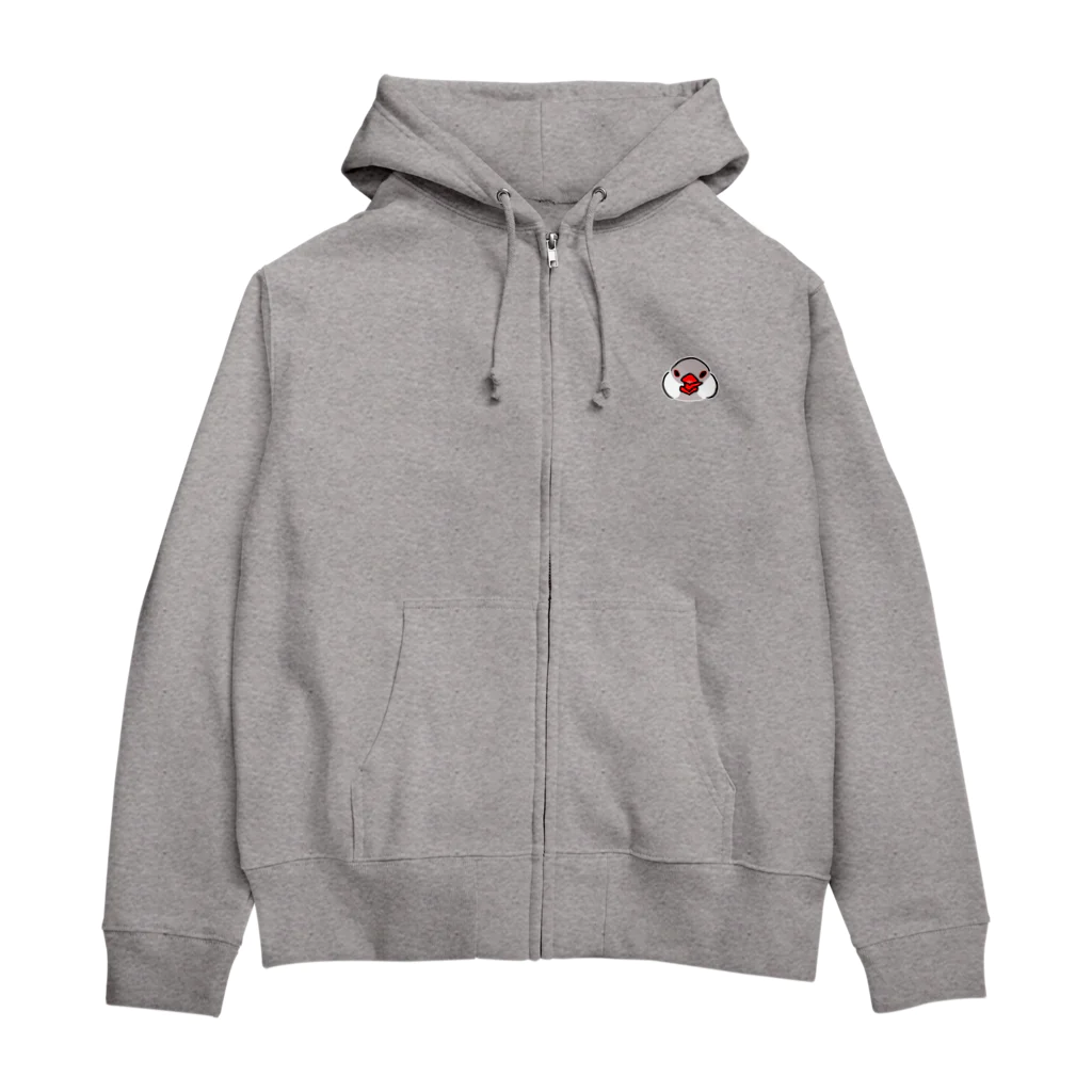 文鳥のやつのシルバー文鳥 Zip Hoodie