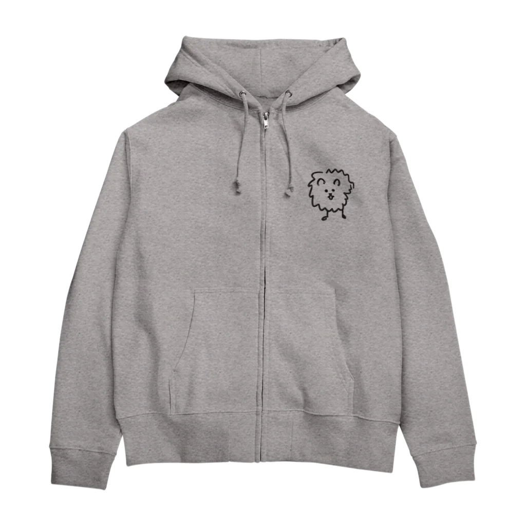 louis_chanのたわし犬 Zip Hoodie