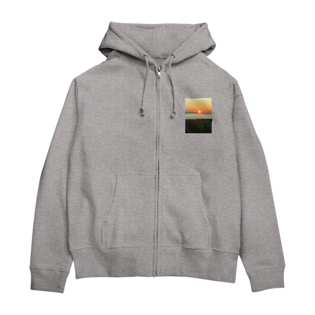 風景 Sophieの夕陽 Zip Hoodie