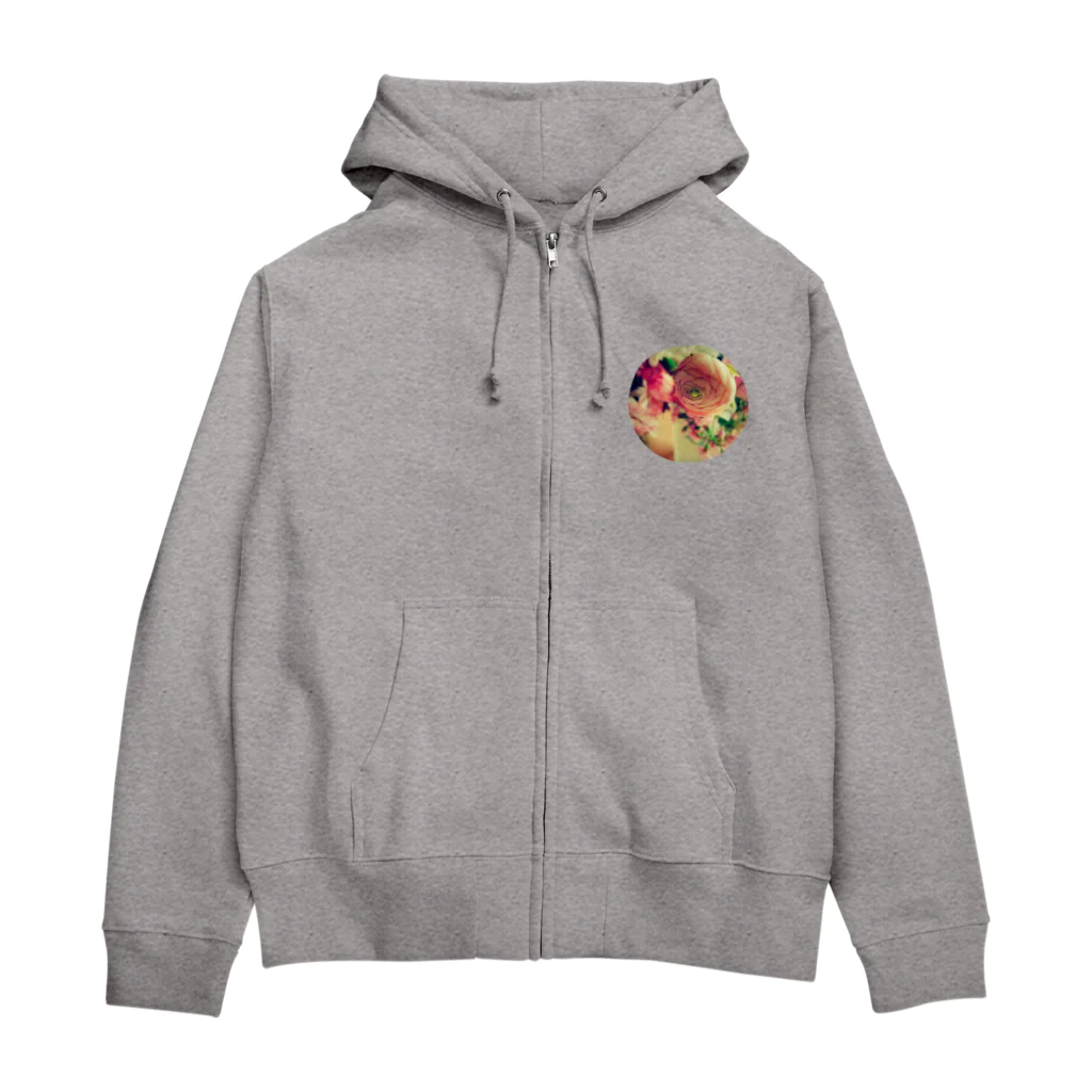 飴電のRanunculus○ Zip Hoodie