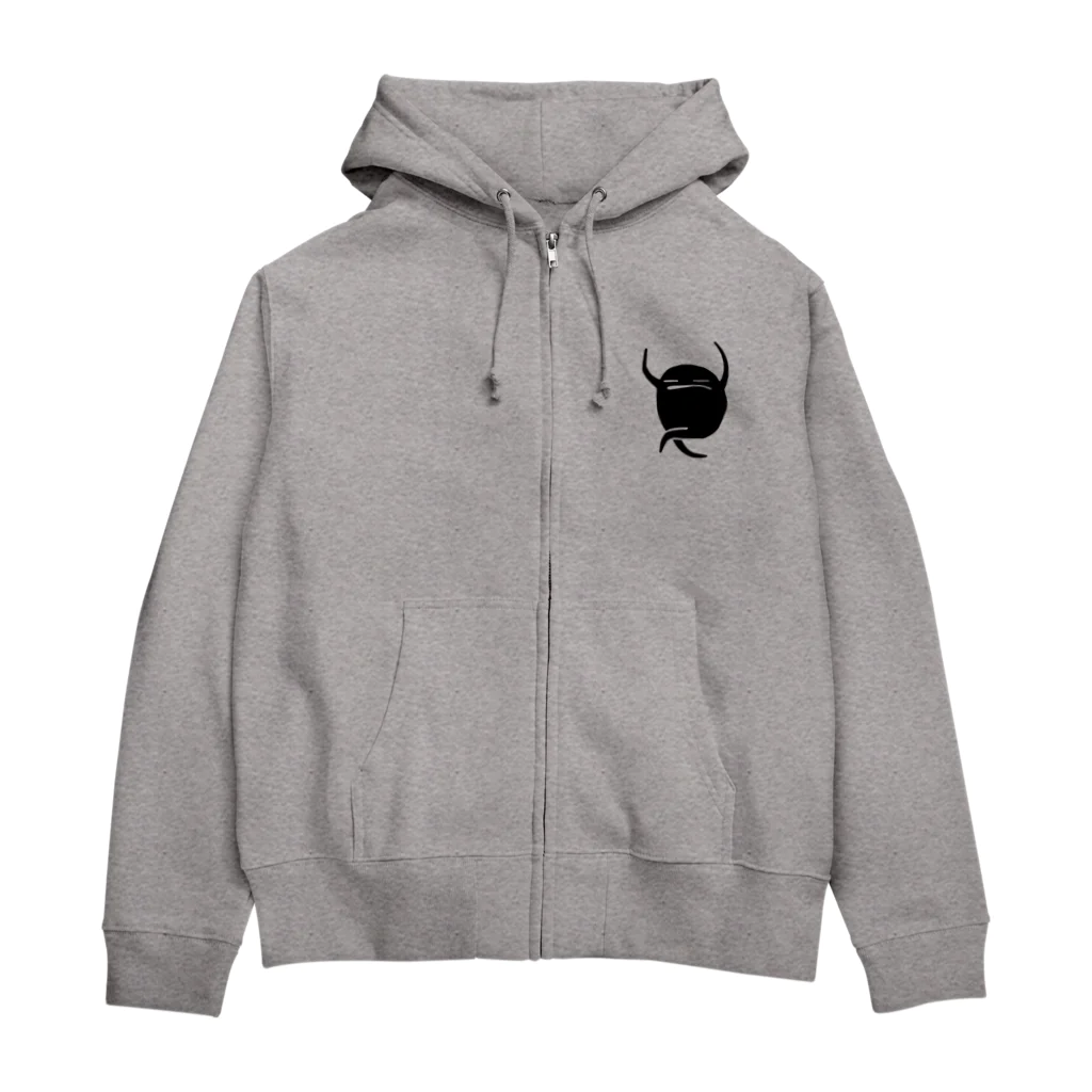 花日和 畳の小躍(黒) Zip Hoodie