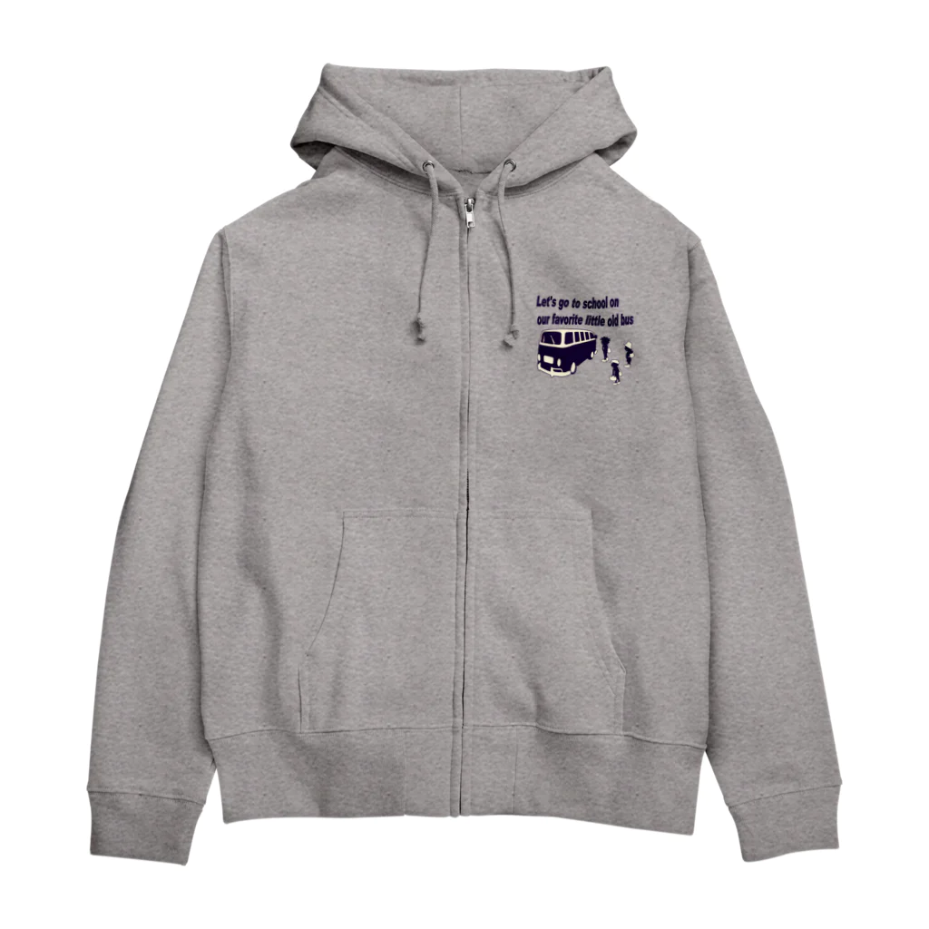 キッズモード某のスクールバスと少年たち Zip Hoodie