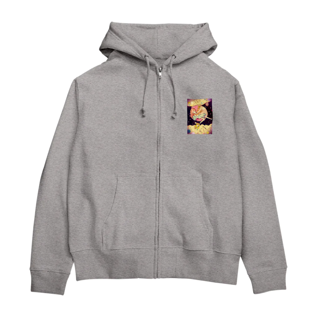 はっとのおやすみcancer Zip Hoodie