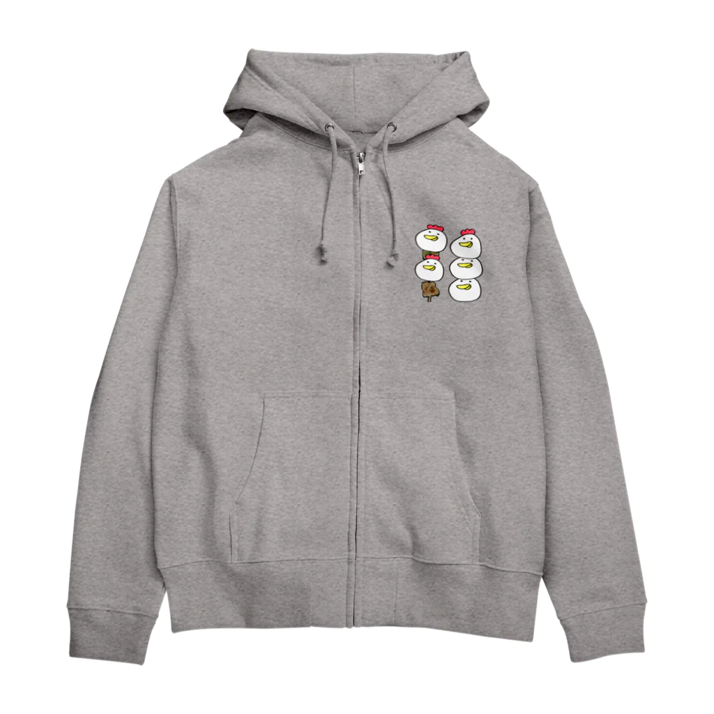 にわとり専門店のねぎま鶏鶏 Zip Hoodie