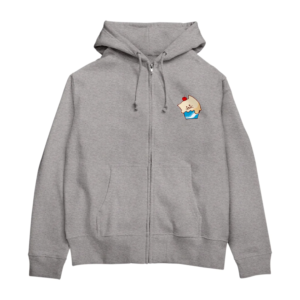 おらいのかっぷにゃいすくりーむ Zip Hoodie