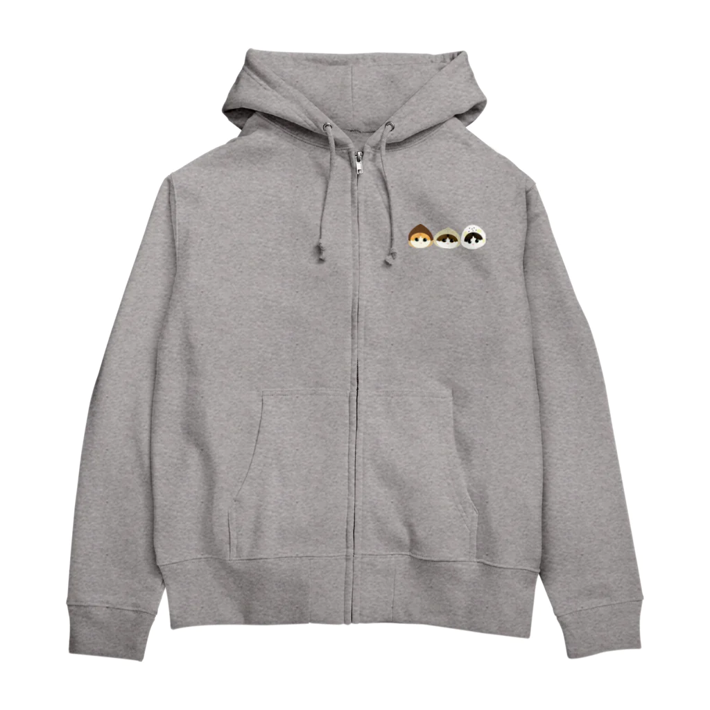 cotton-berry-pancakeのねこがかぶる　くり Zip Hoodie