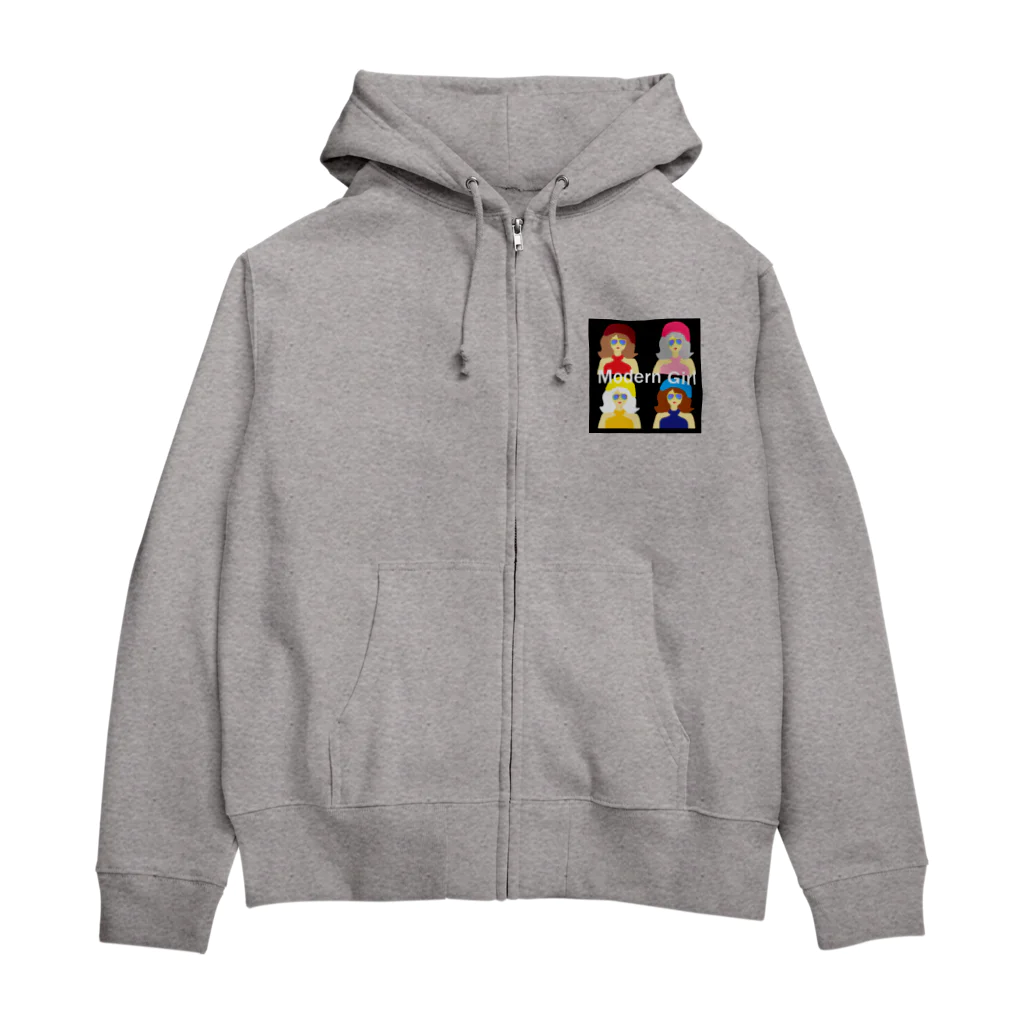 はっぴーあっぴーのModern Girl Zip Hoodie