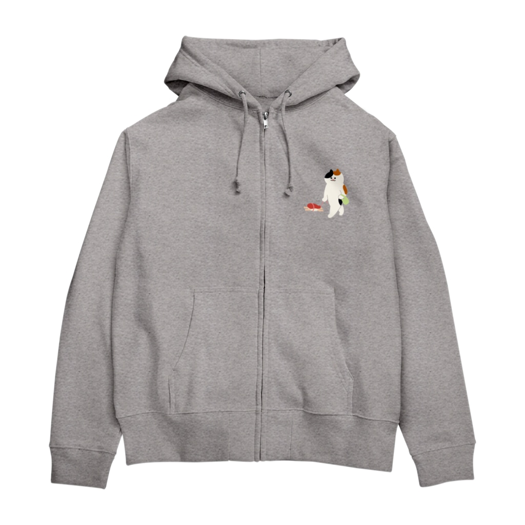 SUIMINグッズのお店の【小】元気なまぐろ握り Zip Hoodie