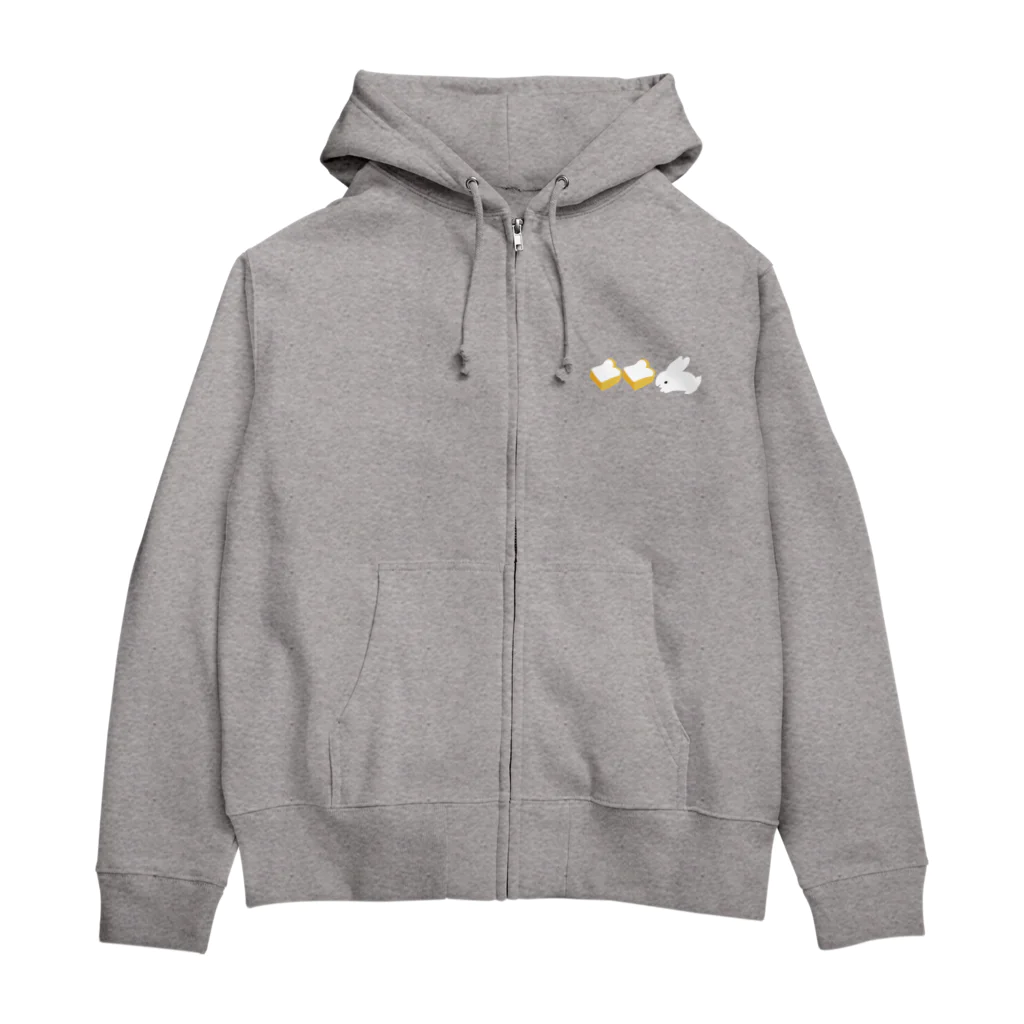 shop　プラグシールのぱんぱんうさぎ Zip Hoodie