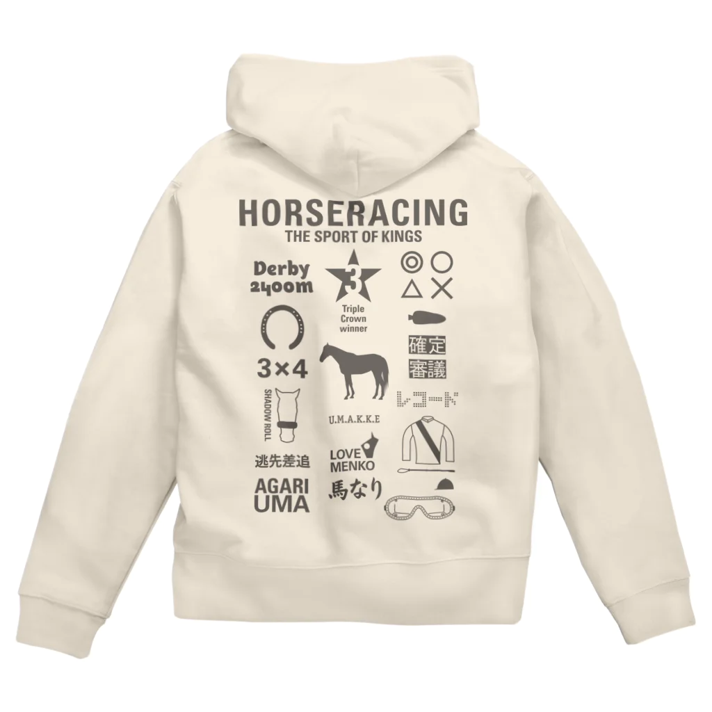 KAWAGOE GRAPHICSのHORSERACING GRAPHICS 背面 Zip Hoodie