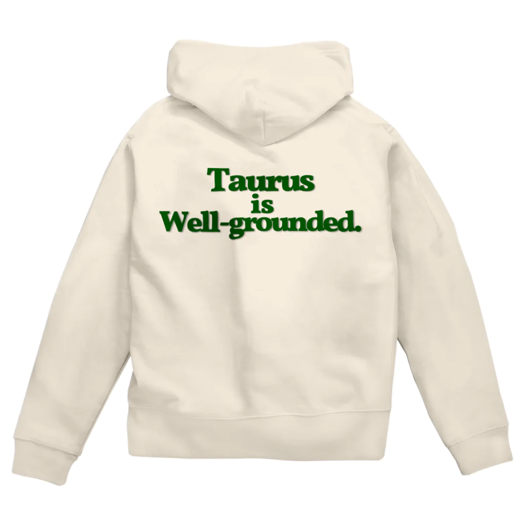 宇宙の真理ナビゲーターSunsCrystal's Shopの【牡牛座】Taurus is well-grounded(地に足の着いた牡牛座) Zip Hoodie