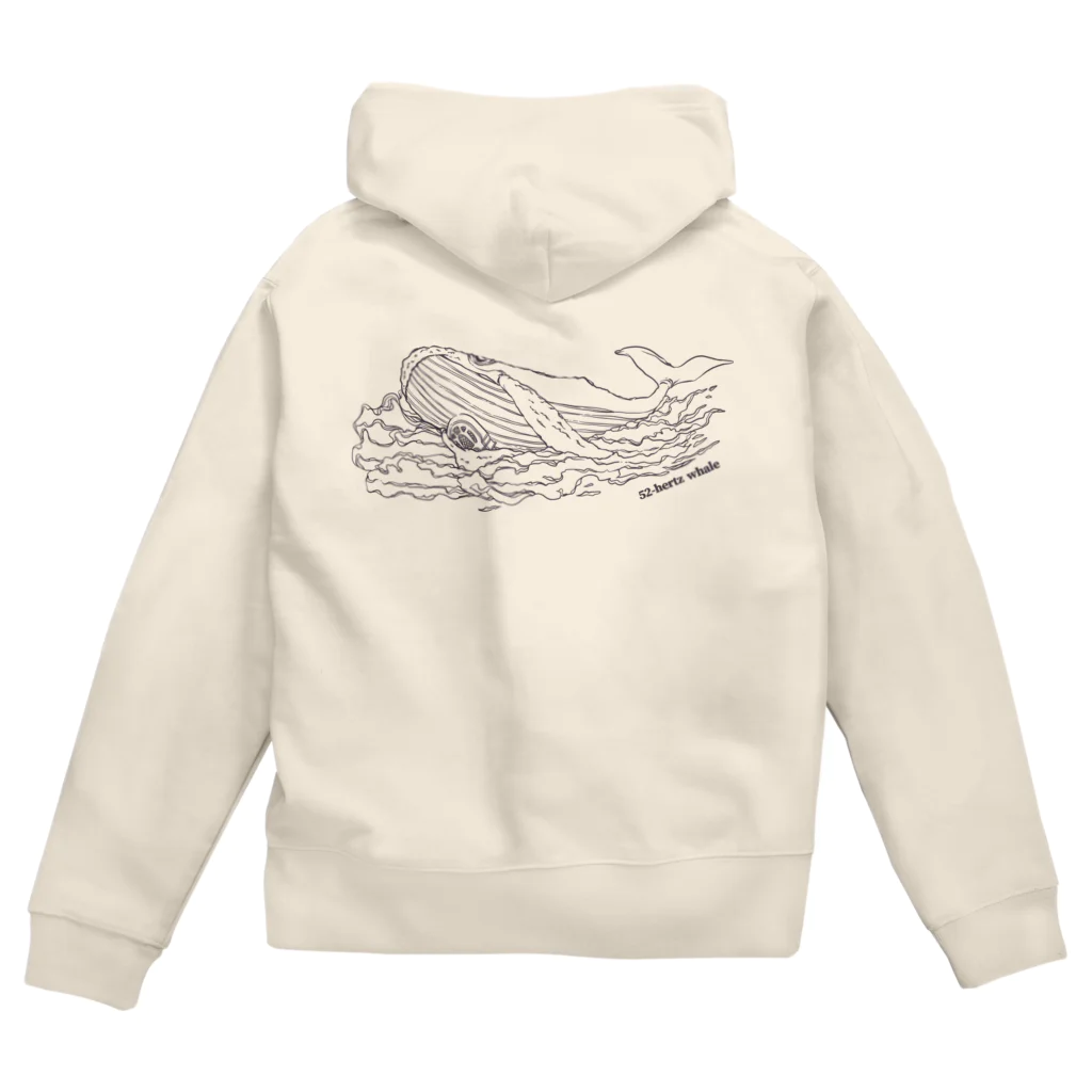 ariariartの世界でもっとも孤独なクジラとラジオ【チャリティー】 Zip Hoodie