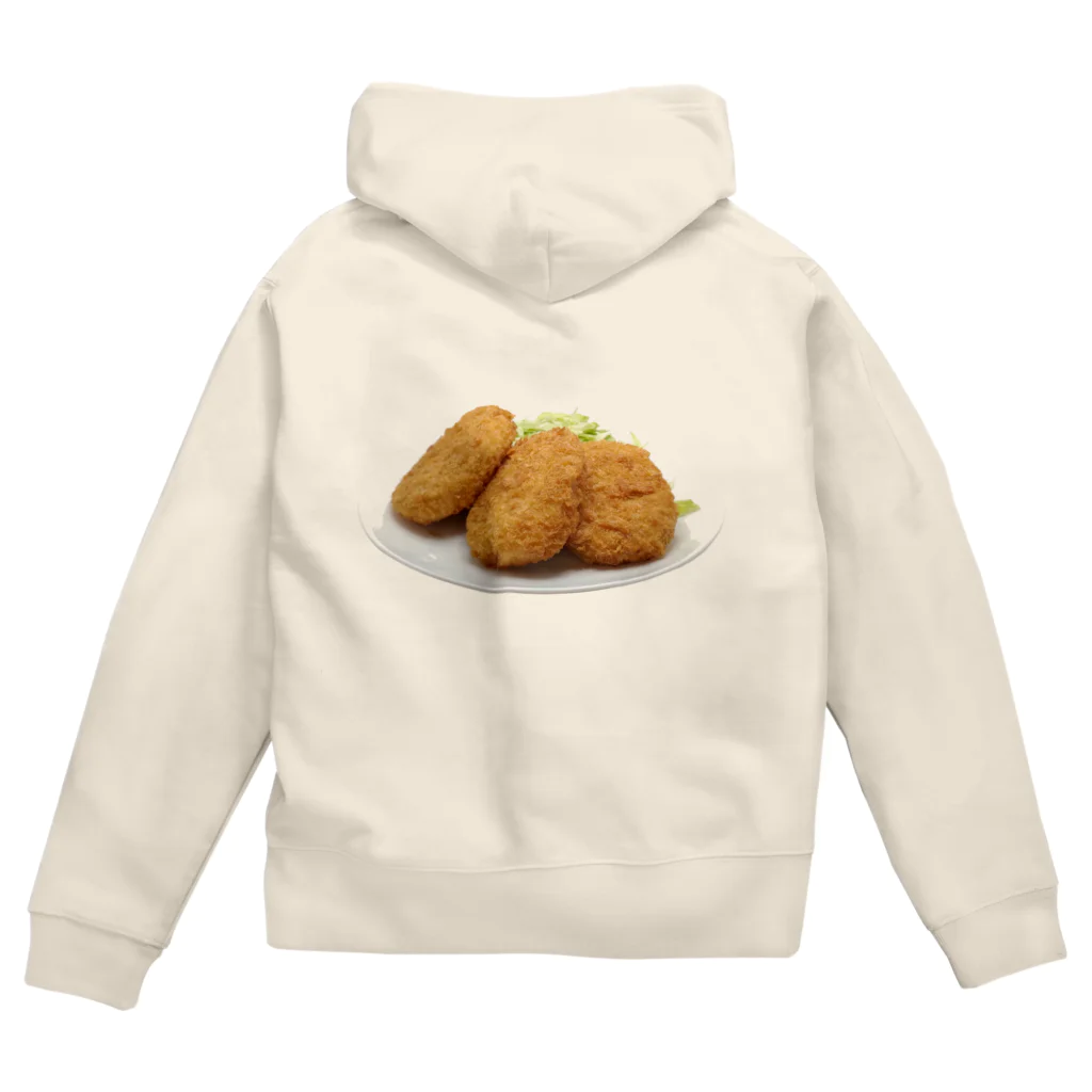 メシテロタイプ（飯テロTシャツブランド）のコロッケ Zip Hoodie